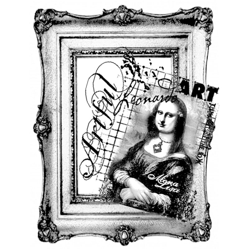 #2097 - Mona, Art Frame - Woman/Collage